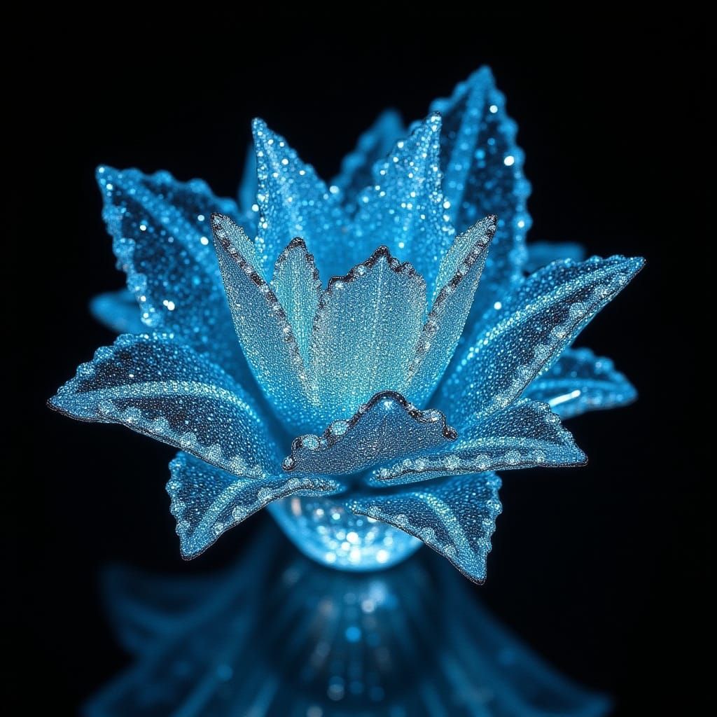 Luminous Bioluminescent Trifoliate Artifact Photograph