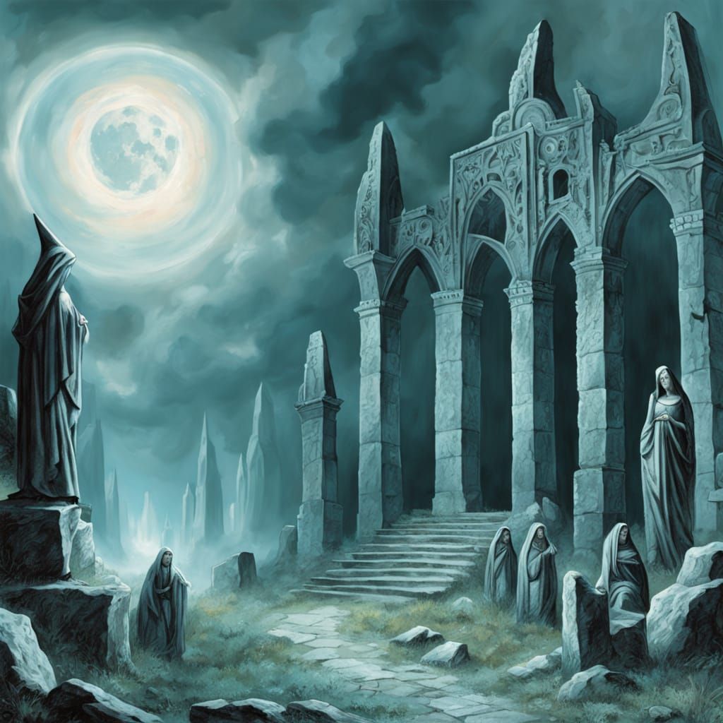 post-apocalyptic scene depicting the Babylonian Captivity