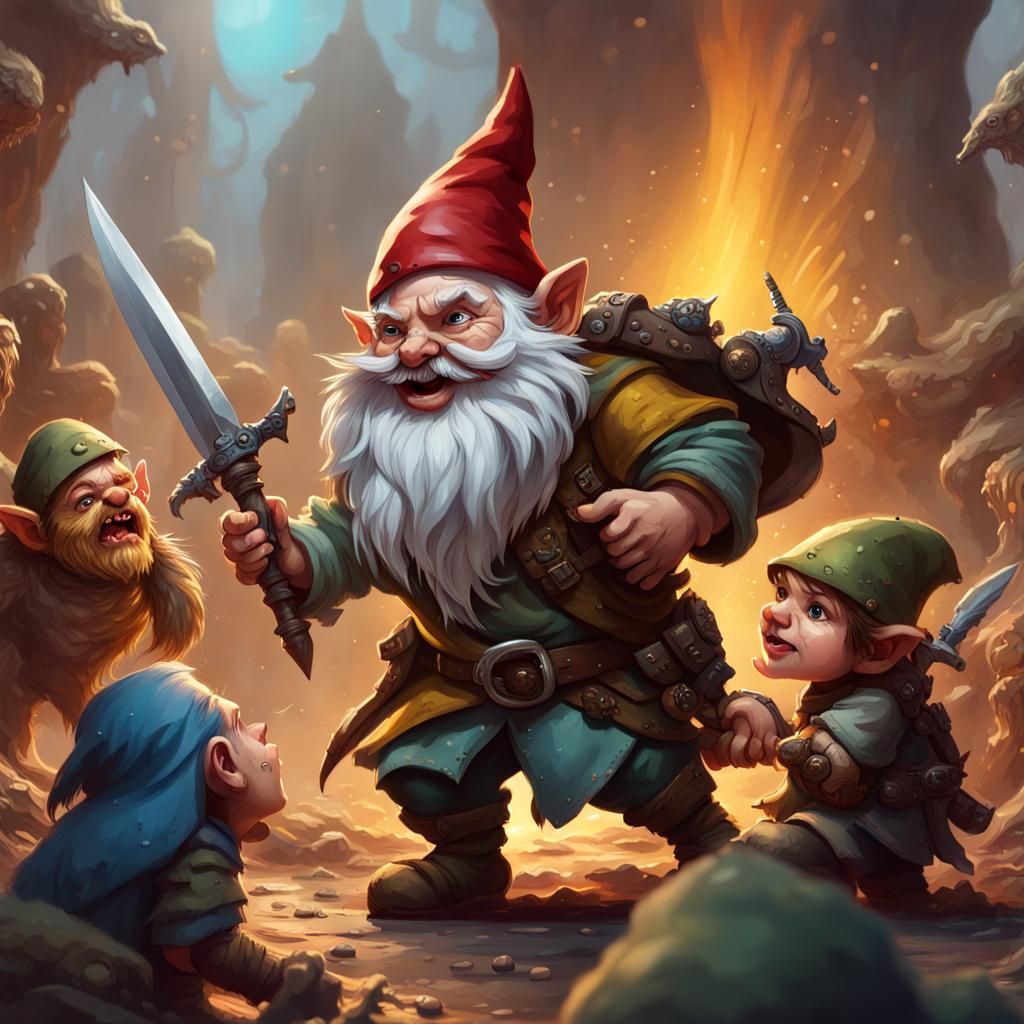 Gnome Rides Goliath in Epic D&D Battle
