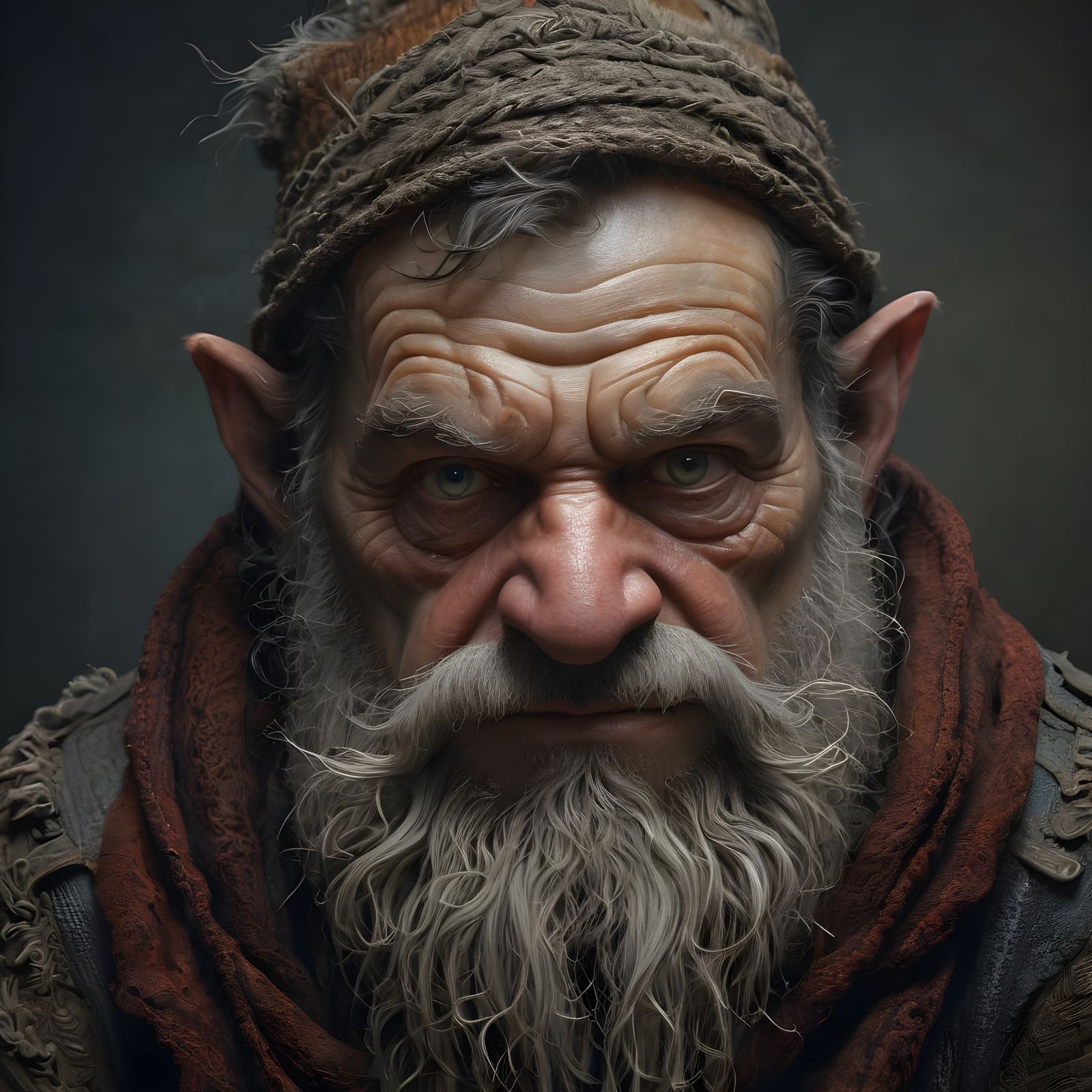 Dwarf Transmuter Conjuring Magic in Doré Style