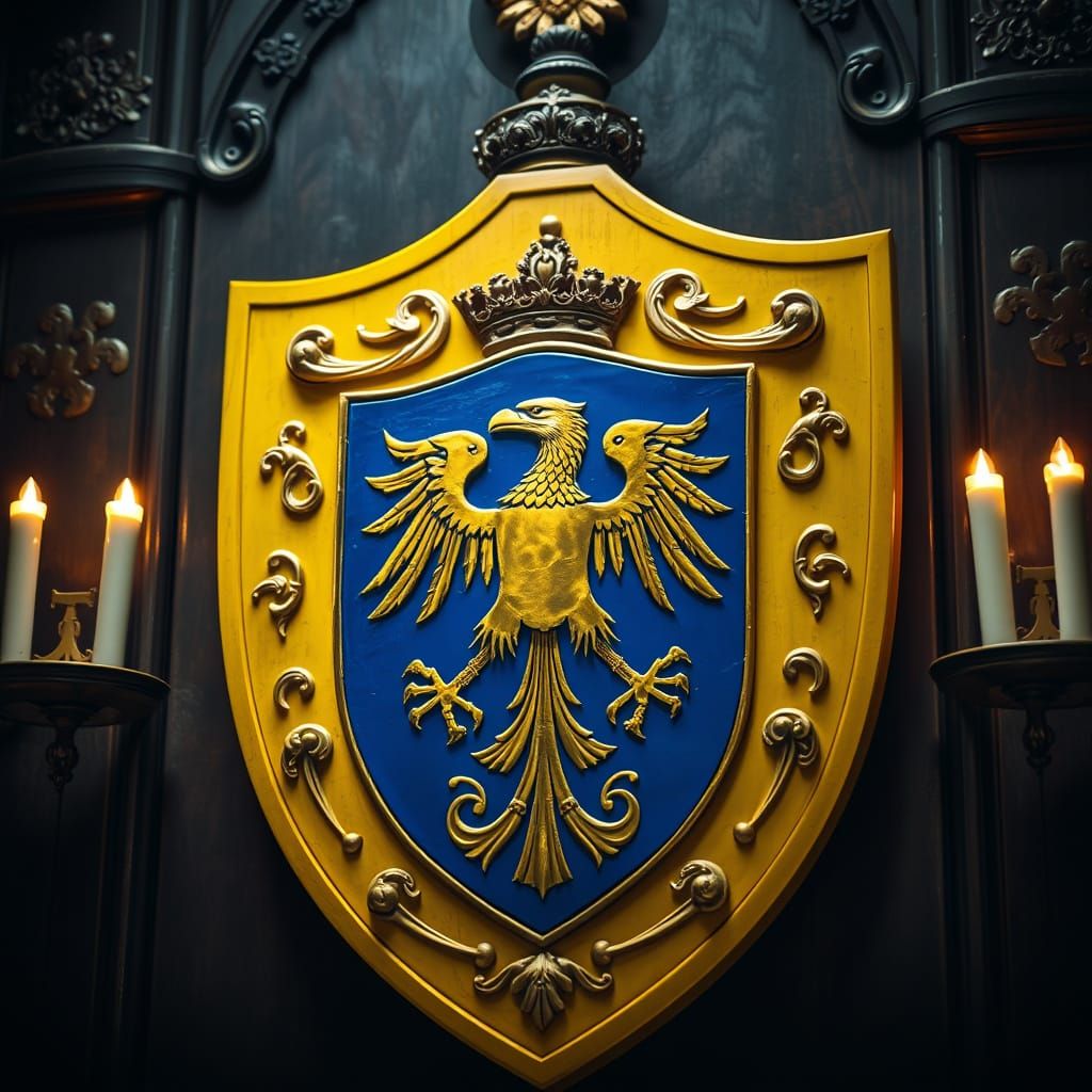 Regal Baroque Family Shield in Vibrant Hues