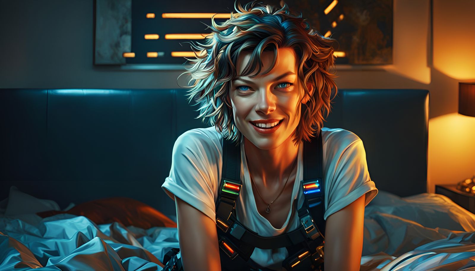 Milla Jovovich Portrait in Renaissance Style