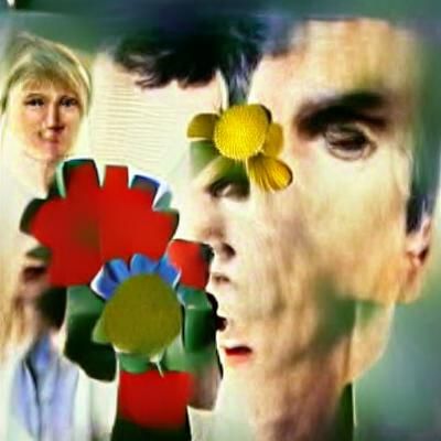 Impressionistic Sunflower Field Under Azure Sky