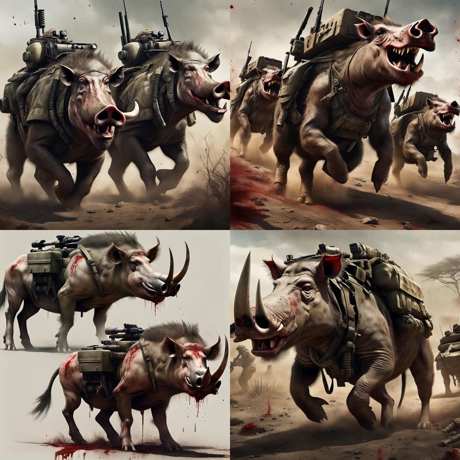 Giant Warthogs March to War