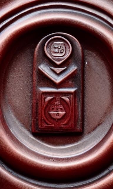 Ominous Red Wax Seal in 1800s Style