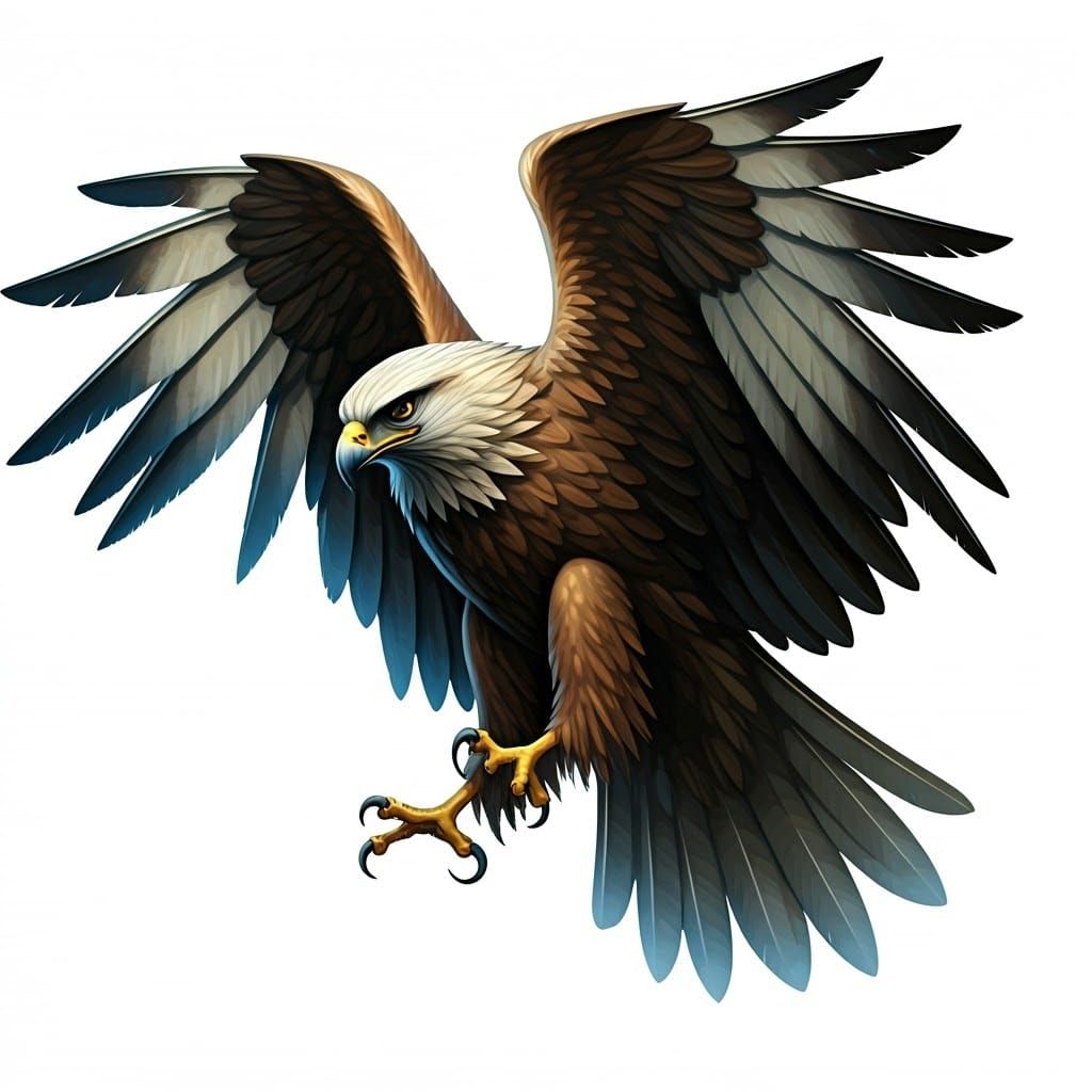 Majestic Bird of Prey in Dynamic Soaring Pose