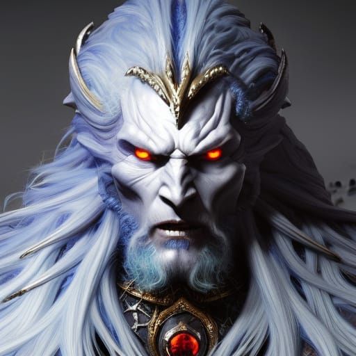 Detailed Drow Necromancer Portrait in Fantasycore Style