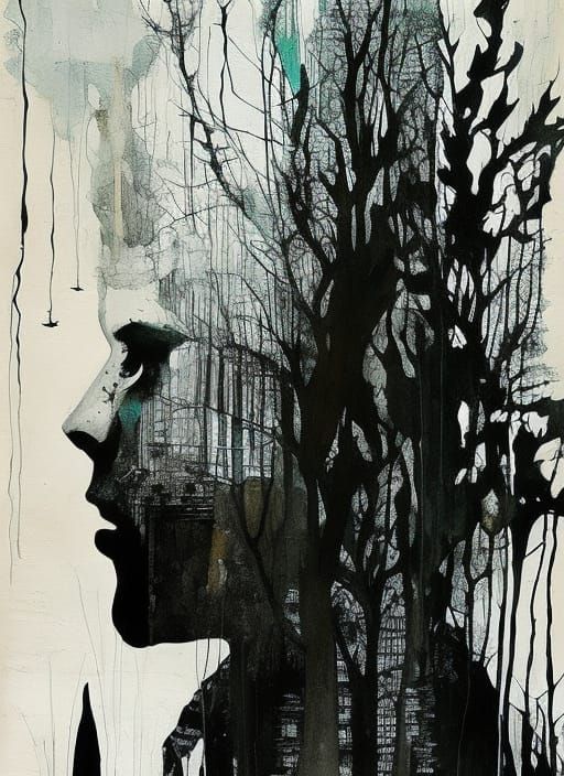 Sinister Elf Double Exposure Matte Painting