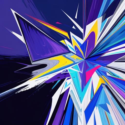 Abstract Geometric Volumes in Vibrant Colors