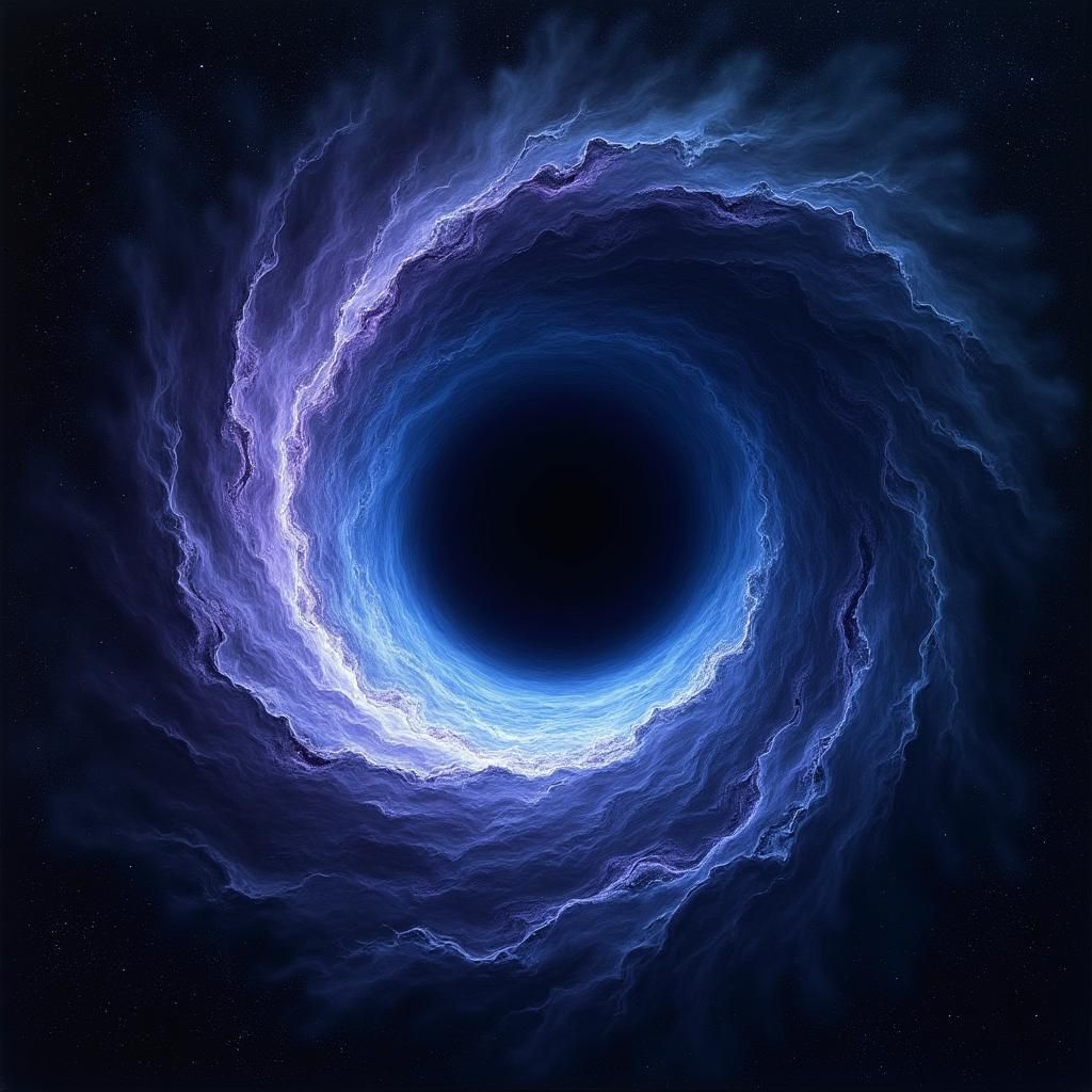 Swirling Black Hole with Electric Blue Accretion Disk