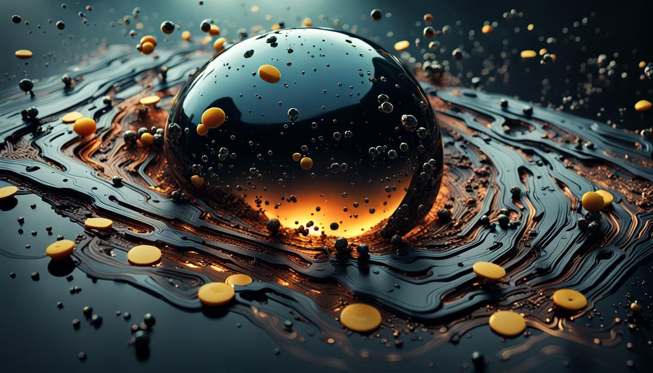 Hyperrealistic Macro Photo of Abstract Sci-Fi Material