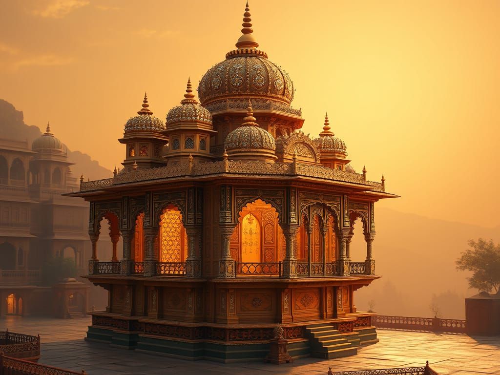 Indian Diamond Dwelling in Rajasthani Style