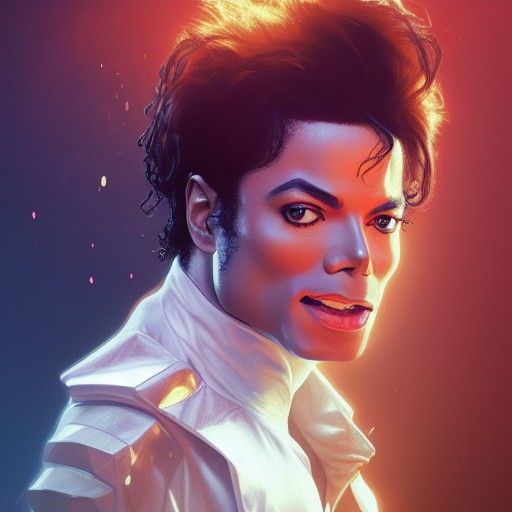 Michael Jackson Portrait in Art Nouveau Style