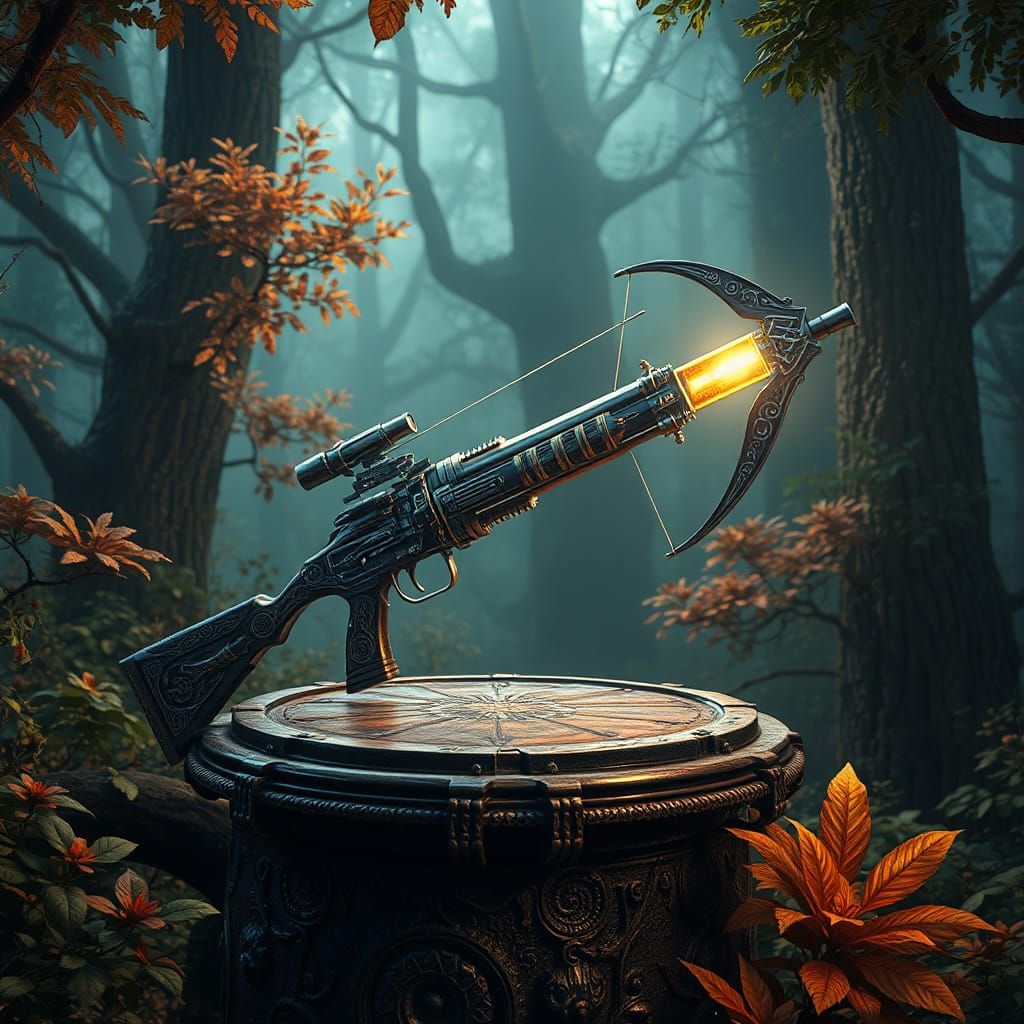 Monster Hunter Wilds Light Bowgun in Mystical Forest