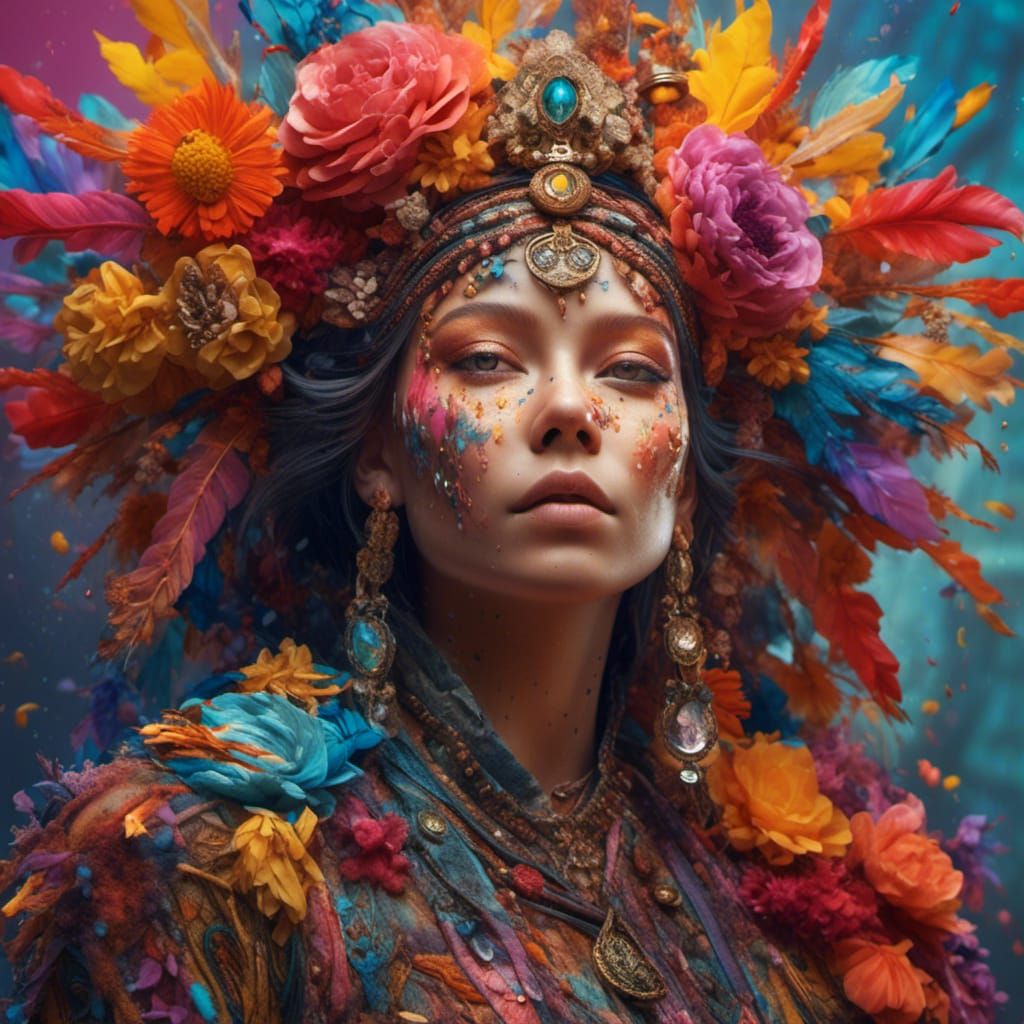 Diverse Women in Colorful Hyperrealistic Digital Art