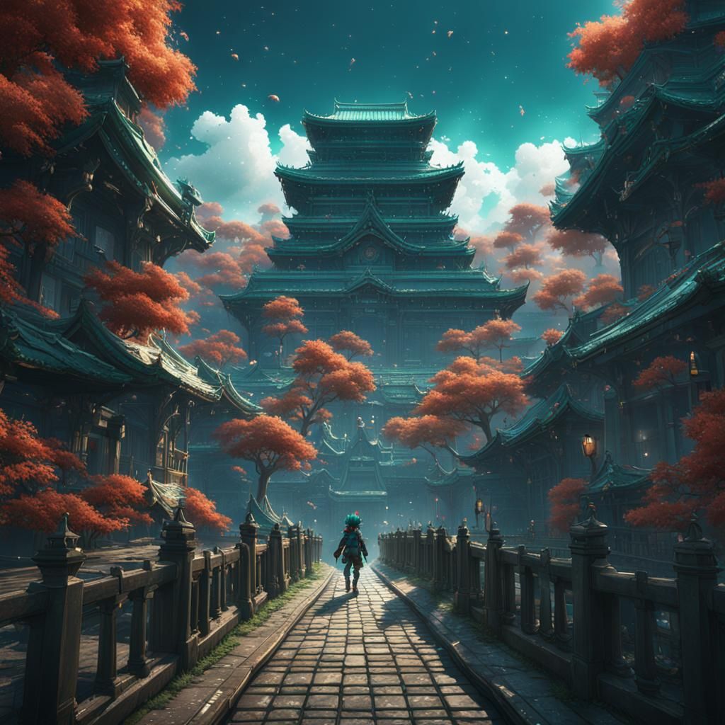 Detailed Matte Painting of Izuku Midoriya