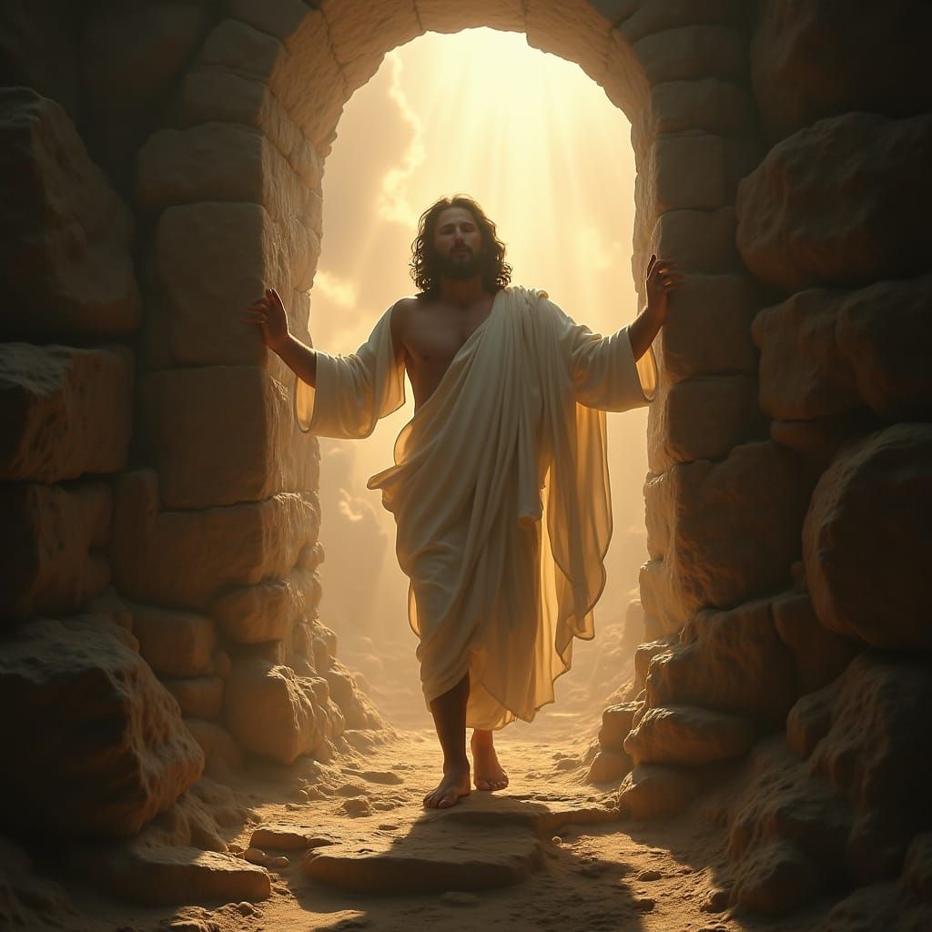 Christ's Resurrection: Photorealistic Divine Light