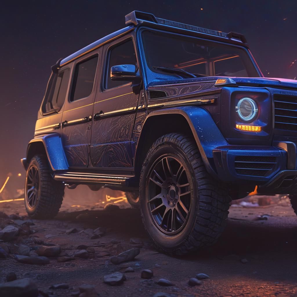 Mystical Mercedes G Wagon in Fantasy Concept Art