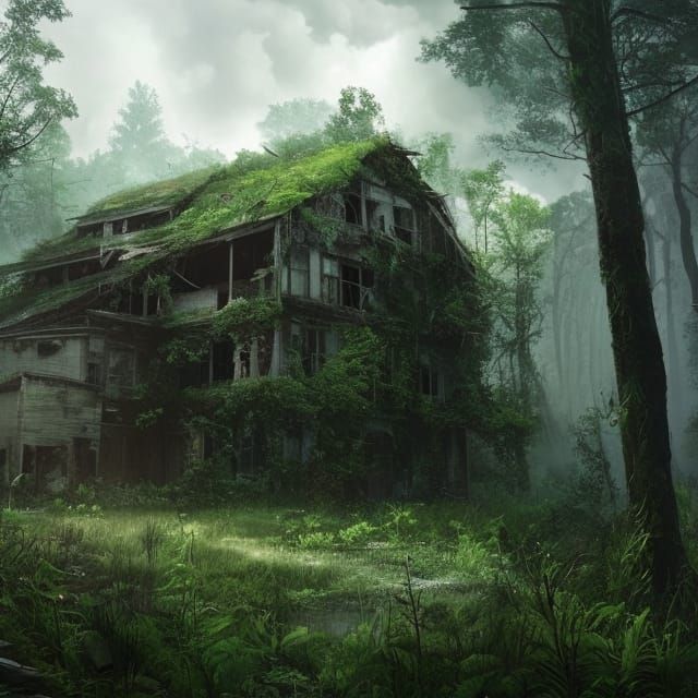 Nature Overwhelms a Ruined Building