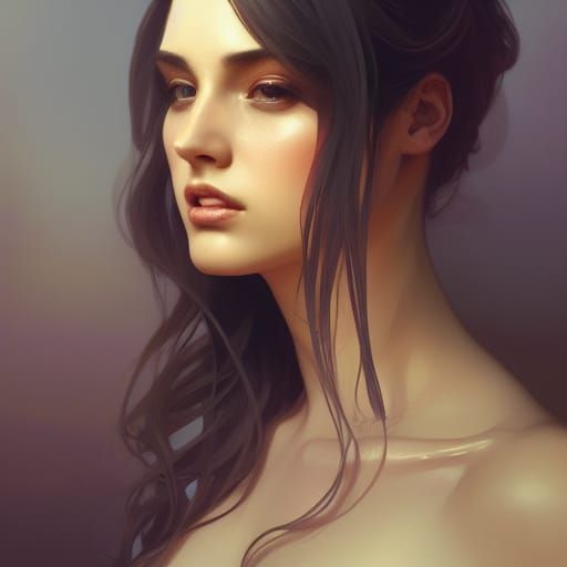 Sultry Portrait in Hyperdetailed Digital Art