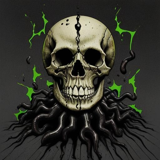 Peanut Butter Jelly Skull: Heavy Metal Logo