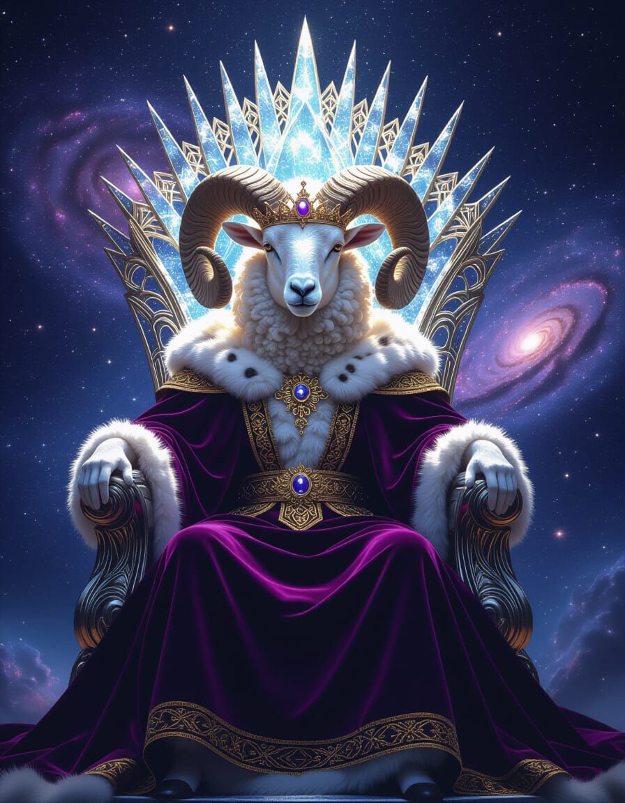 Regal Ram King on Starlight Throne