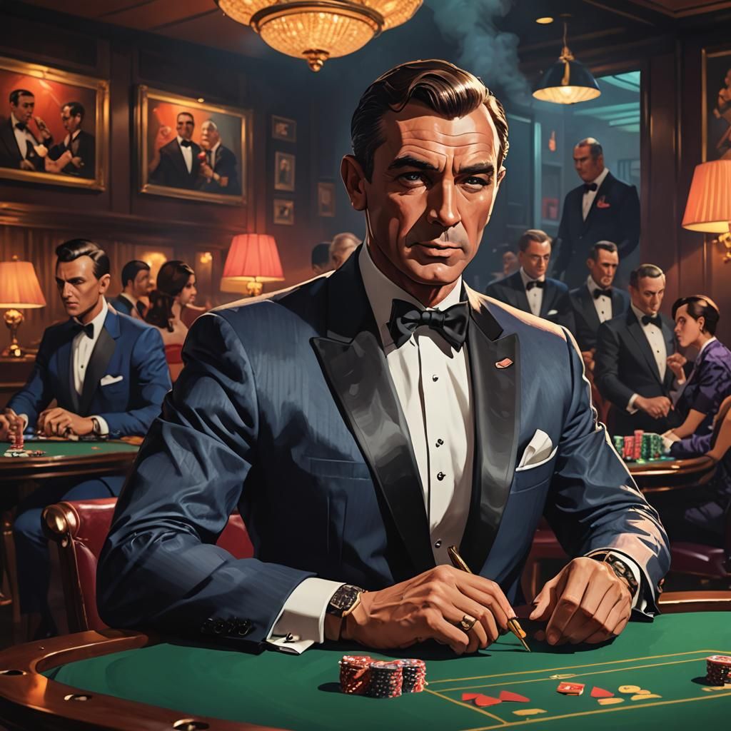 James Bond in a Pop Art Casino