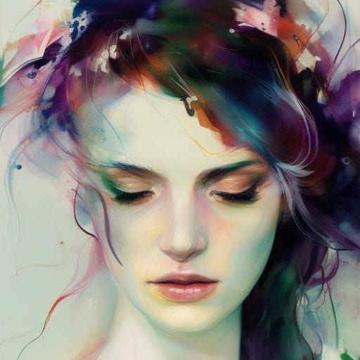 Detailed Sunday Cat Painting in Watercolor Style