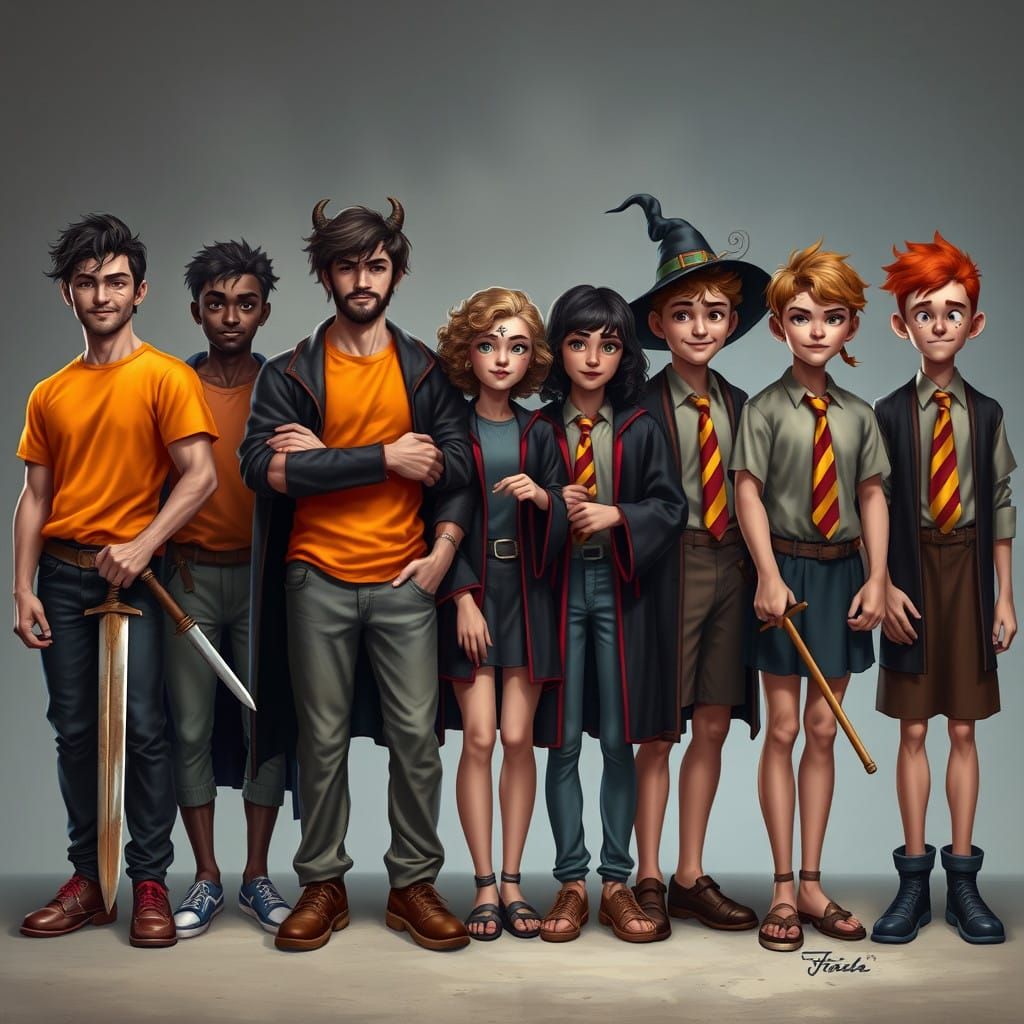 Diverse Heroes Stand United with Mythical Creatures in Vibra...