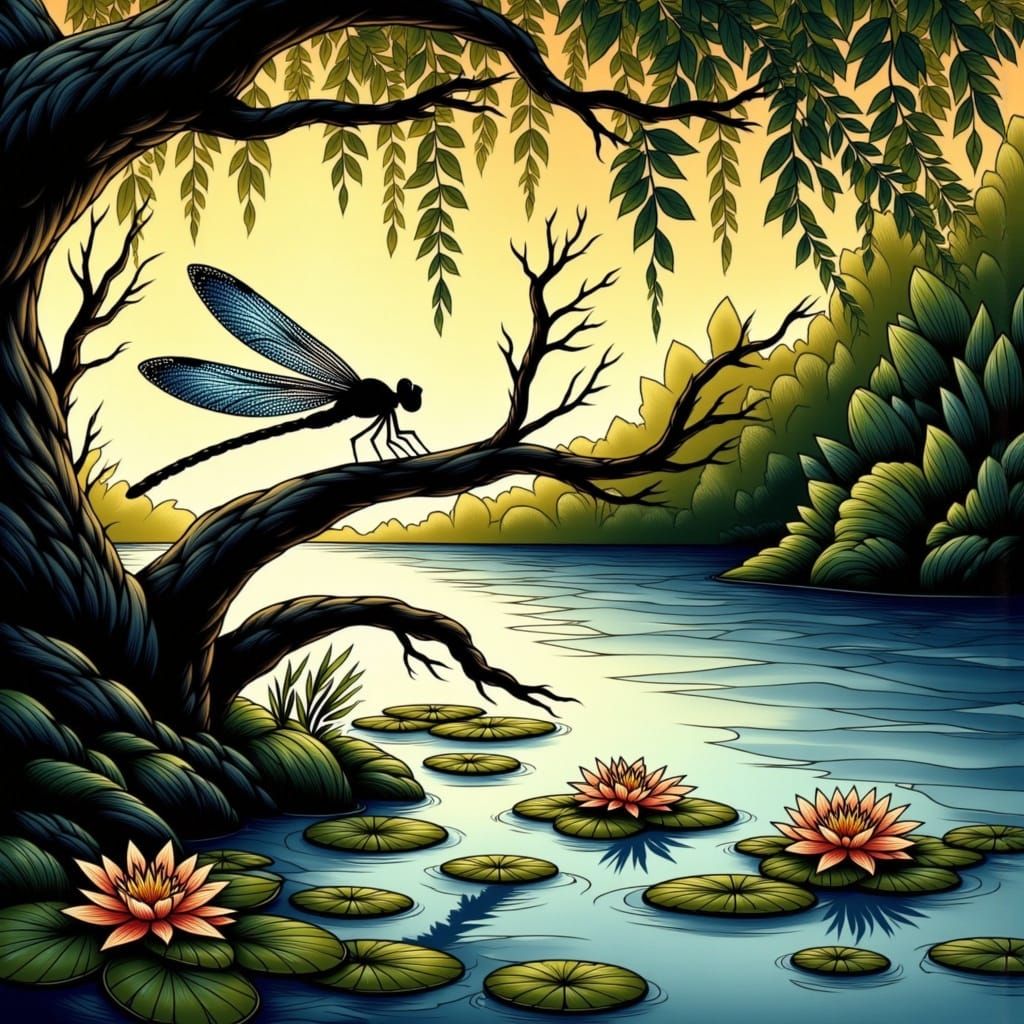 <lora:BlackGold silhouette:1.0> surreal fantasy art stained ...