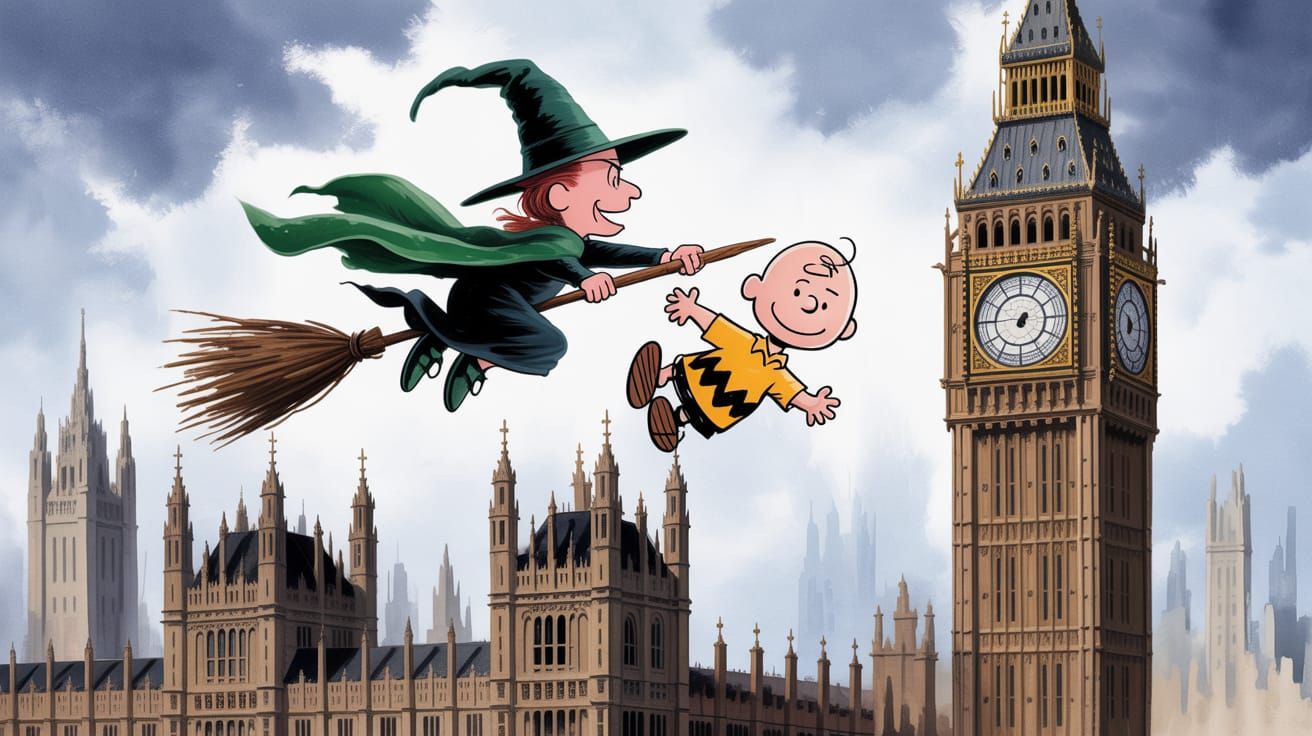 The Wicked Witch of the West is seen throwing the Peanuts co...