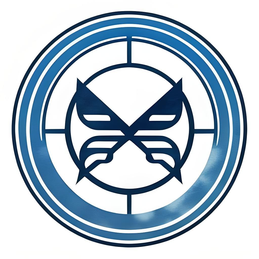 Minimalist Watercolor Cartoon Logo with Winged Rockers