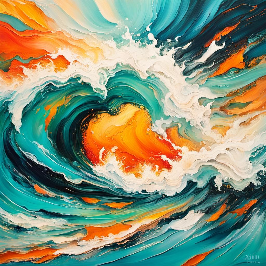 A crashing ocean wave