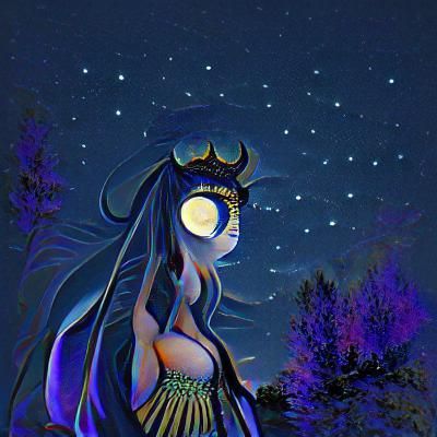 Mystical Night Goddess of the Galaxy