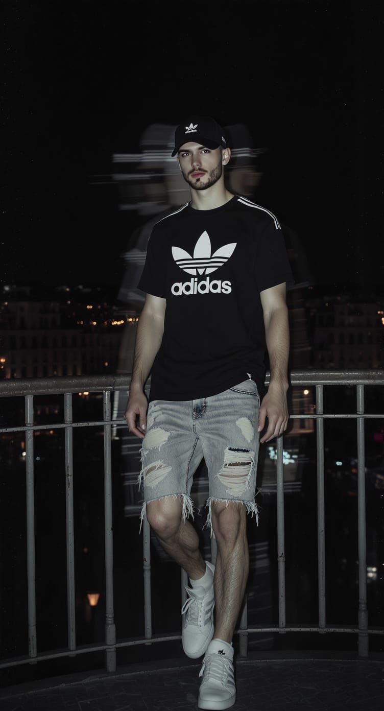 Dynamic Poses of Bald Model in Zagreb, Film Photography