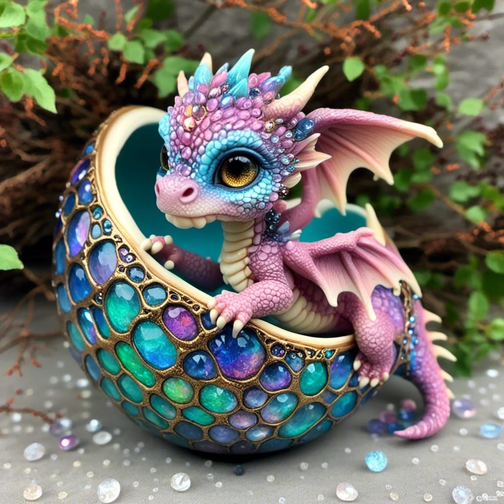 Adorable Baby Dragon Hatchling