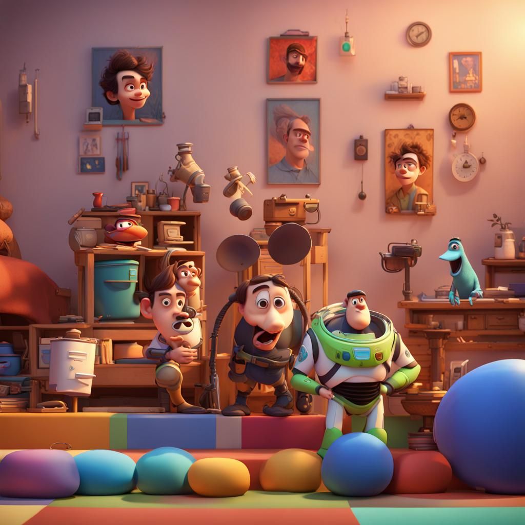 Vibrant 3D Digital Art with Radial Gradient