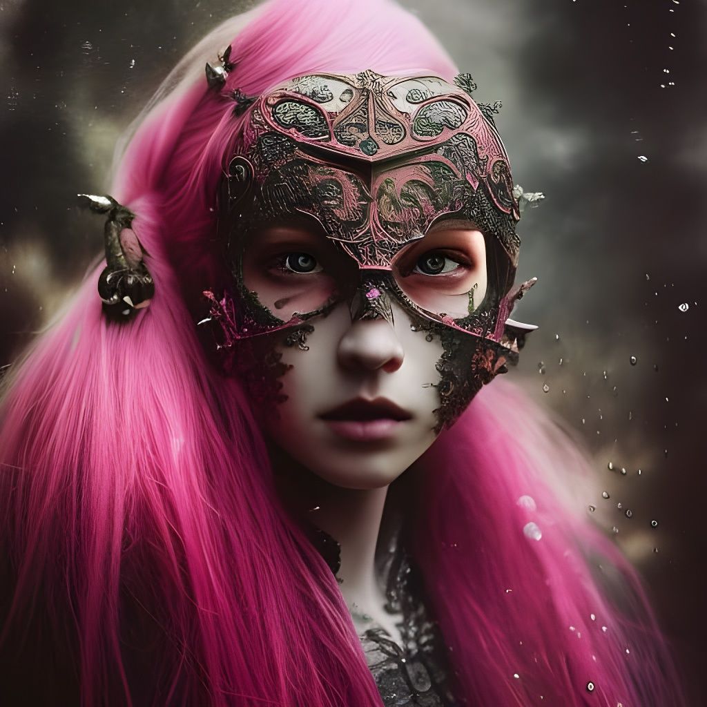 Hyperdetailed Gothic Girl Portrait in Filigree Armour