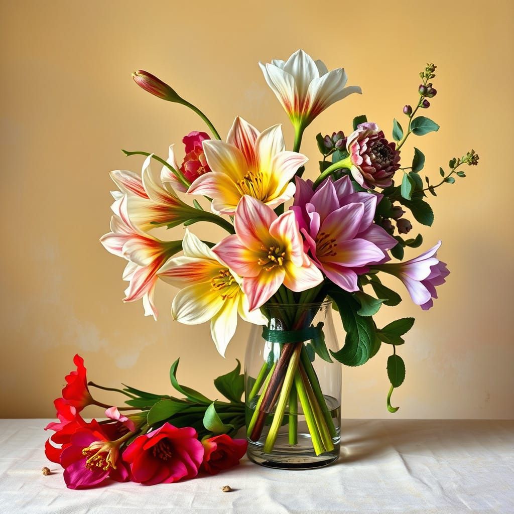 Winter Blooms in Golden Light