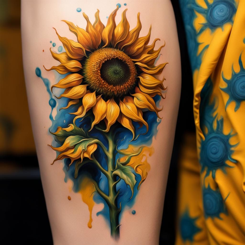 Tatouage tournesol
