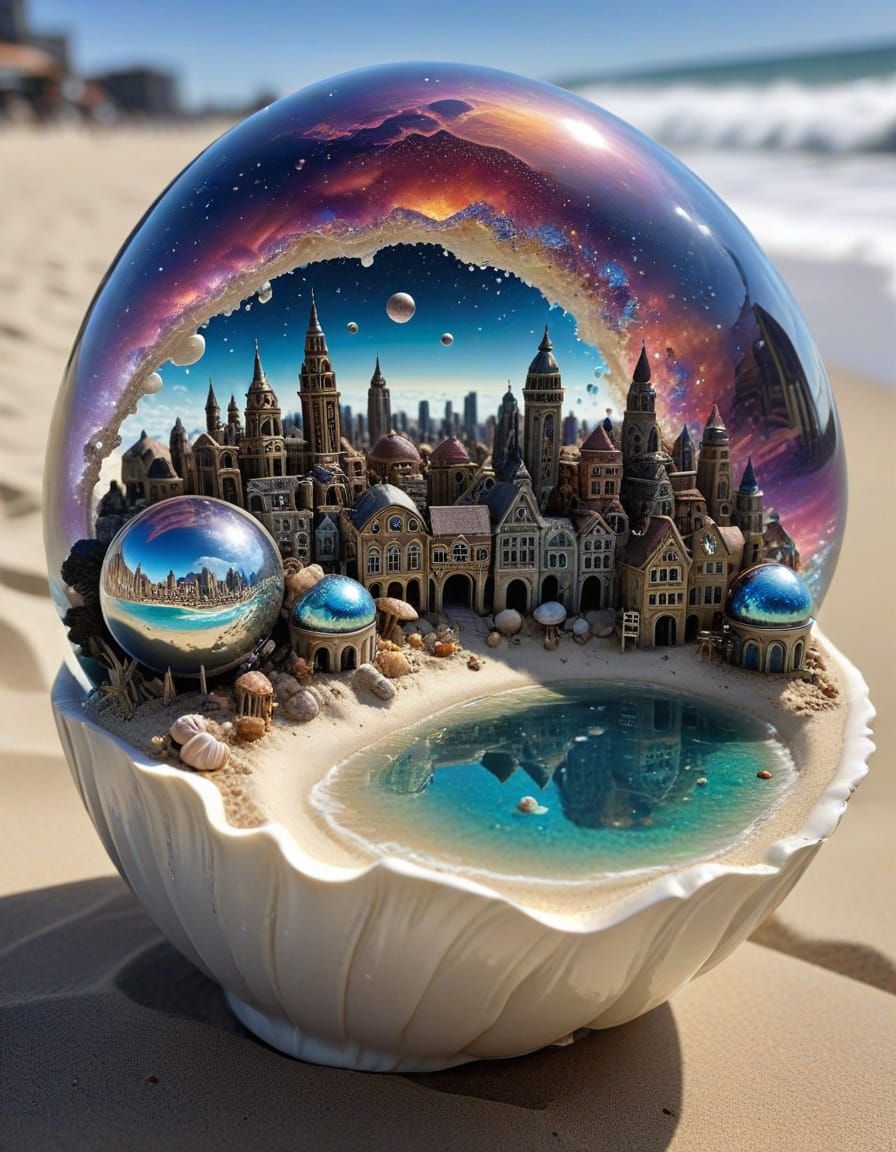 Pearl City Inside Carved Shell on Nebula Beach