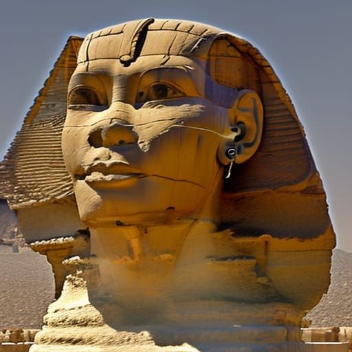 Jaguar Sphinx in Egypt: AI-Generated Wonder
