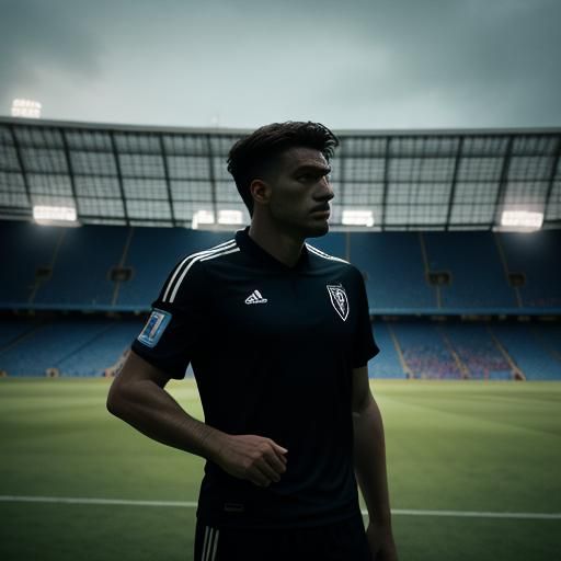 Dramatic Soccer Scene in Cinematic Style