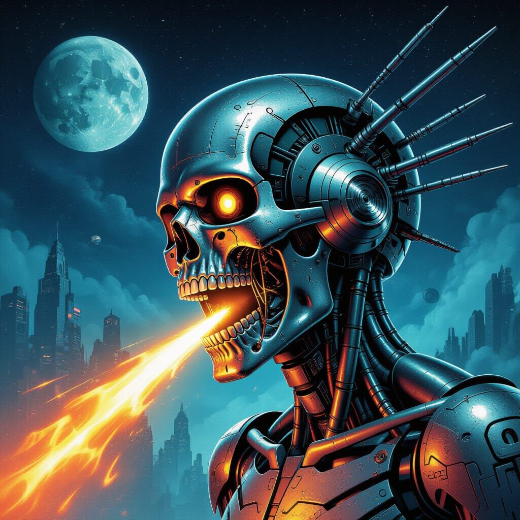 Retrofuturistic Screaming Metal Music