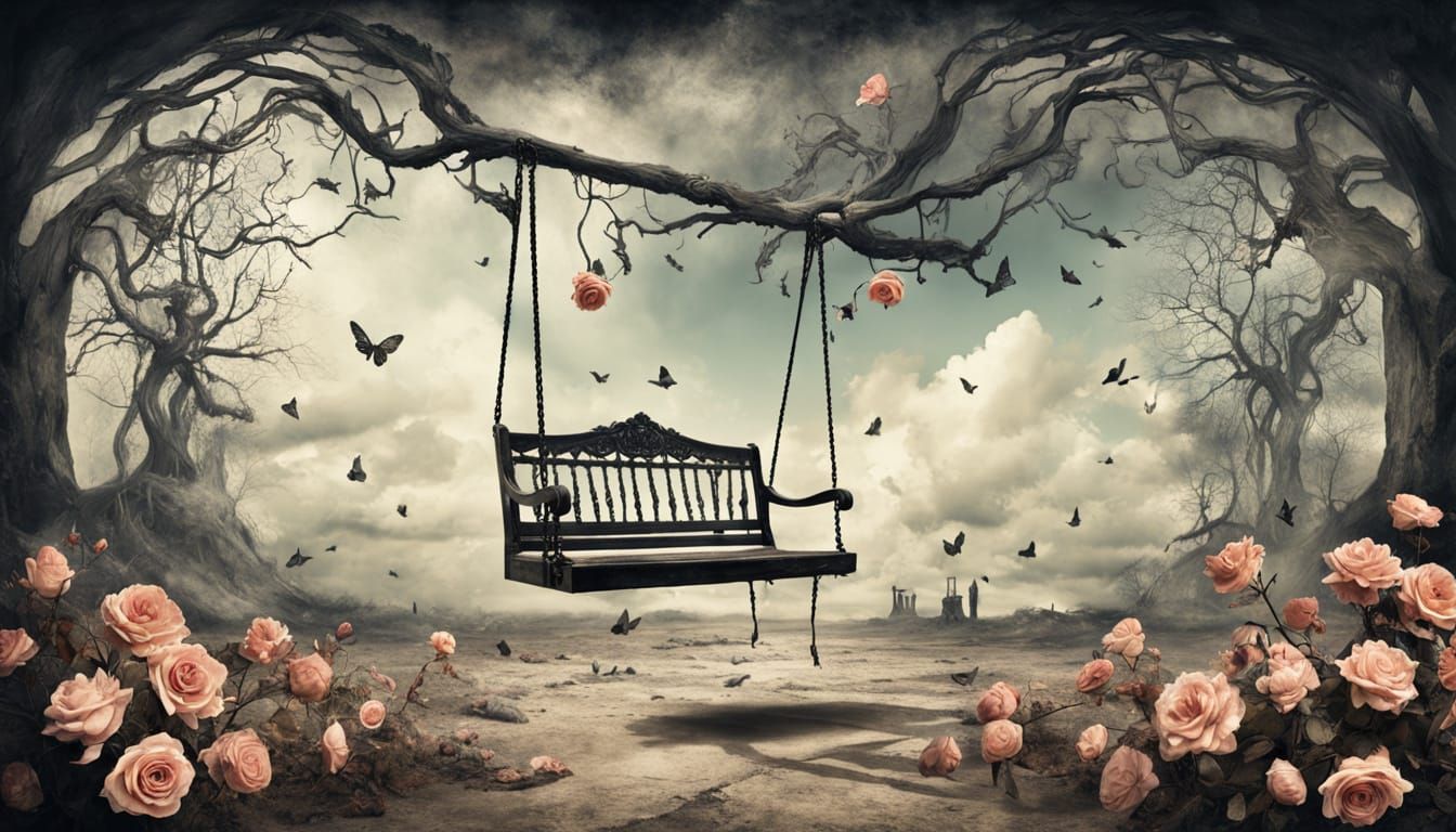 Surreal Still Life with Abandoned Swing