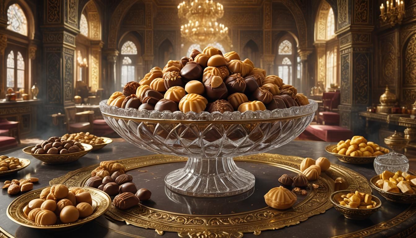 Exquisite Sweets in an Islamic Palace, Matte Painting