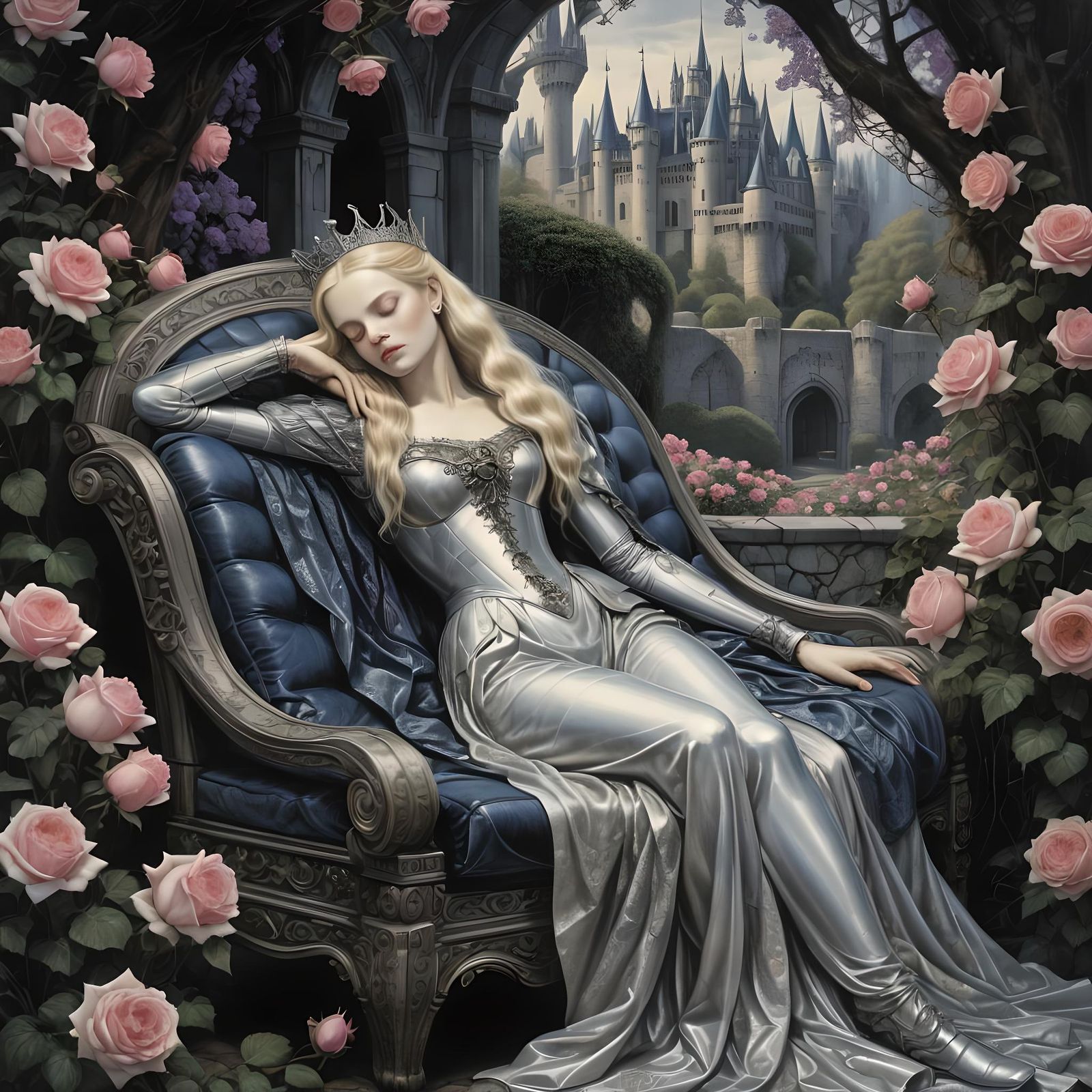 Grimm's Fairy Tales illustrated by H.R. Giger Sleeping Beauty 2