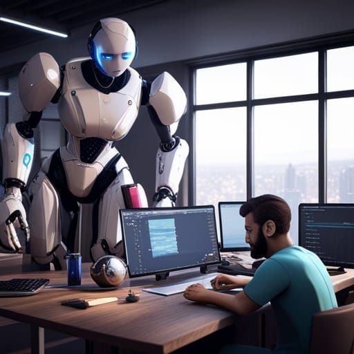 Robotic Tutor Teaches Students: 3D Game Cinematic