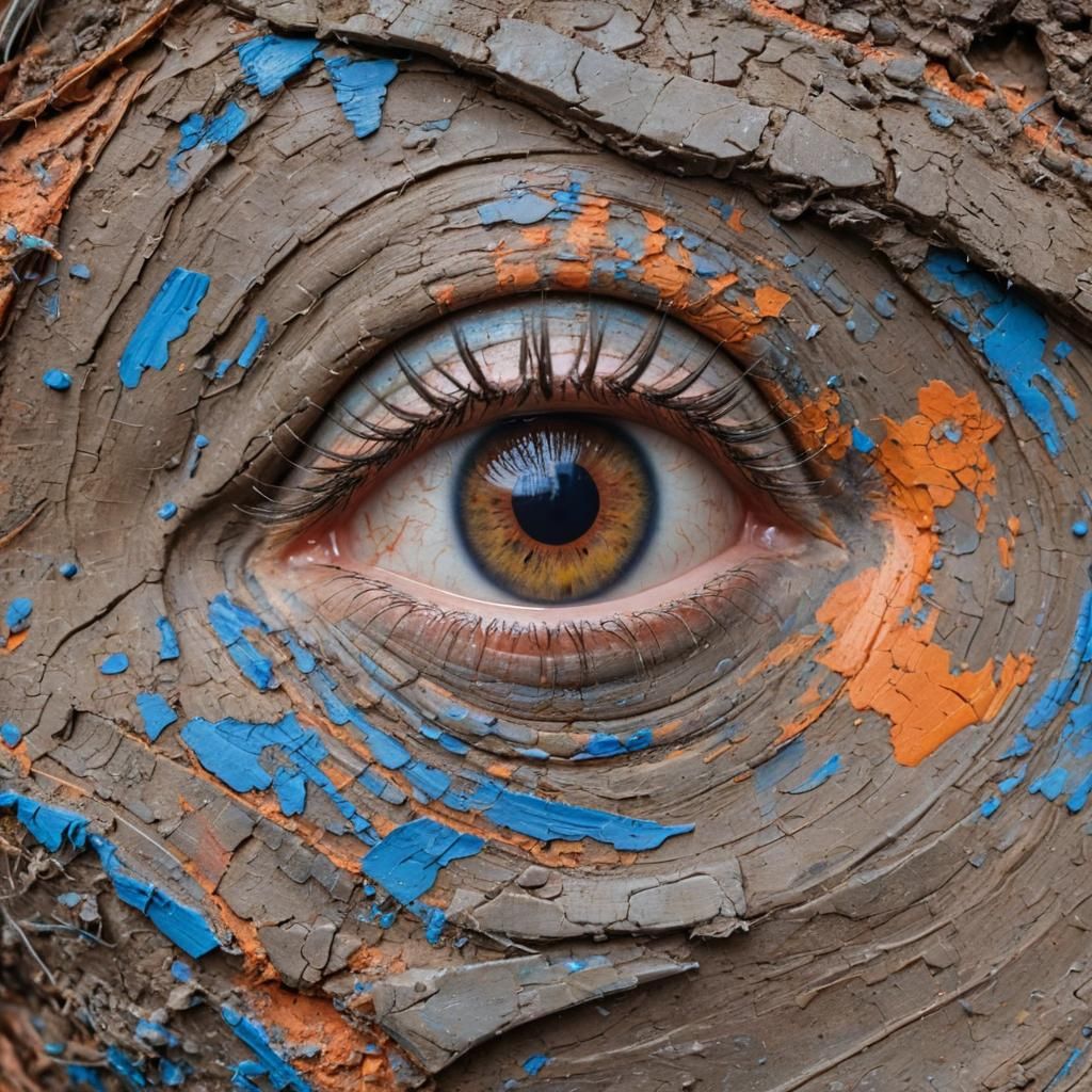 Striking Close-Up of a Colorful Human Eye