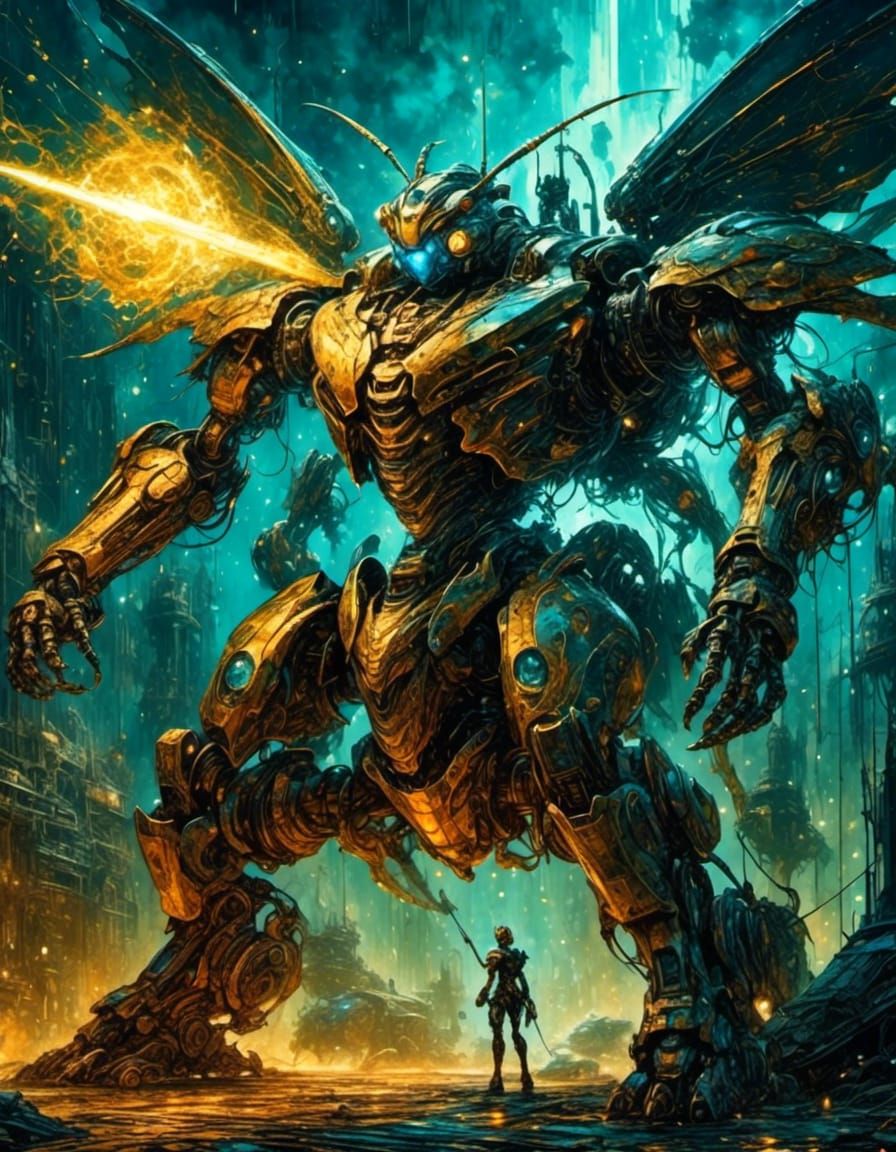 Titanic Mecha Knight on Magical Battlefield